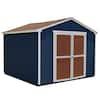 Handy Home Products Installed Princeton 10 ft. x 10 ft. Wood Storage Shed with Onyx Black Shingles